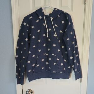 Alternative Blue Hoodie with White Accents